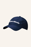 Blaue LiteTech Kappe von TaylorMade mit gebogenem Schirm, bequemes Baumwollmaterial und stilvolles Design.