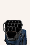 Vessel Lux XV 2.0 Cartbag, schwarze Golf-Tasche mit mehreren Fächern und Tragegriffen, für den Golfcart geeignet