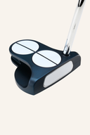 Odyssey Ai-One 2-Ball Putter, schwarzer Putter mit 2-Ball-Ausrichtung für präzises Golfspielen, Nahaufnahme des Schlägers