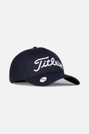 Titleist Players Performance Kappe in Navy mit integriertem Ballmarker, angenehmer Tragekomfort, ideal für Golfer.