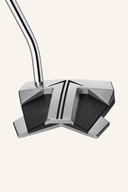 Scotty Cameron Phantom 11.5 Putter mit schwarzem Schlägerkopf und weißem Griff, Nahaufnahme des edlen Golfputters