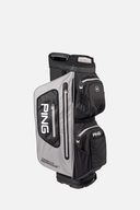 Ping Pioneer Monsoon Cartbag mit mehreren Taschen und robustem Design, ideal für Golfer bei jedem Wetter.