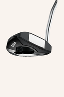 Ping Ketsch G Putter mit schwarzem Griff und breiter Schlagfläche, Detailaufnahme des Golf-Putters.