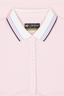 Rosa Jack Nicklaus Poloshirt aus festem Material, bequemes Herren-Poloshirt mit Knopfleiste und Kragen.