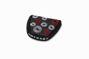 Odyssey Putter-Headcover mit Swirl-Design, passend für Mallet-Putter, schützt den Schlägerkopf, elegantes Golfzubehör.