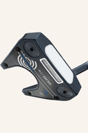 Odyssey Ai-One Seven S Putter mit Schrägaufsatz, schwarzer Griff und ergonomischer Form für präzises Putten.
