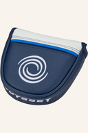 Odyssey Ai-One Seven S Putter mit Schräggriff, schwarzes Design, ergonomischer Griff und glatte Schlagfläche.