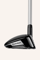Hybrid-TaylorMade Qi 10 MAX Hybrid mit schwarzer Oberfläche und graphite-Schlägerkopf für präzises Spiel.