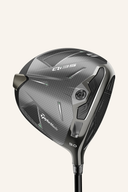 TaylorMade QI 35 Core Driver, modernes Golfschlägerdesign mit schlichter schwarzer Oberfläche und sportlicher Form.