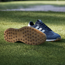 Adidas S2G 26 TEX Golfschuhe aus Textil, blau, spikeless mit rutschfester Sohle für bequemes Golfspielen.