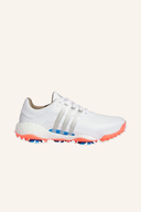 Adidas Tour360 22 Golfschuhe, schwarze Golfschuhe mit grünem Akzent, seitliche Schnürung und stabiler Sohle für Runden auf dem Golfplatz