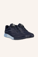Ecco S-Three Golfschuhe aus Leder mit Boa-Verschluss, weiße und schwarze Details für sicheren Halt auf dem Golfplatz