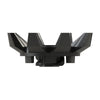Schwarze Widow Golf-Spikes von Softspikes, langlebige und rutschfeste Golfer-Spikes auf einem weißen Hintergrund.