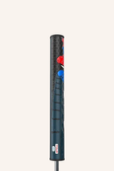 Superstroke Zenergy Tour 2.0 Marvel Edition Puttergriff mit Spider-Man-Webmuster, schwarzer Griff mit rotem Spider-Man-Design.