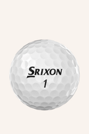 Srixon Q-Star Tour 5 Golfbälle, 12 Stück, weiße Bälle mit schwarzem Srixon-Logo, für verbesserten Spielkomfort