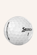 Weiße Srixon Q-Star Tour 5 Golfbälle, 12 Stück, auf einem weißen Hintergrund.