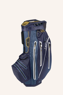 H2NO Elite Cartbag von Sun Mountain, schwarzes Golfcartbag mit mehreren Fächern und Tragegriffen, für Golfwagen geeignet