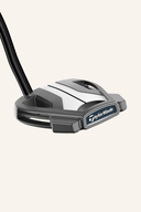 TaylorMade Spider Tour X Double Bend Putter, Nahaufnahme des Putterkopfs mit schwarzem Schaft und stabiler Ausrichtung
