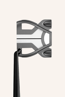 TaylorMade Spider Tour Double Bend Putter, schwarzer Putter mit geradem Schaft und weißen Griff, für präzises Putten auf dem Grün