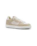 Beige Golfschuhe von Goatlane mit konturiertem Monogram-Design, bequeme Golfsneaker für Damen.