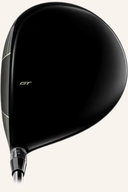 Titleist GT3 Driver, moderne Golfschläger mit aerodynamischem Design und schwarzer Oberfläche, auf einem Golfplatz liegend.