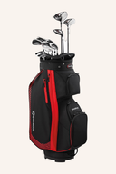 TaylorMade RBZ 2 Komplettset für Herren, komplett mit Golfschlägern und Zubehör, auf weißem Hintergrund.