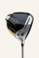 TaylorMade Kalea Gold Driver, Golfschläger mit goldener Oberfläche, im Blick mit Schlägerkopf und Griff sichtbar