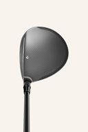 TaylorMade QI 35 Max Fairwayholz, modernes Fairwayholz mit schwarzer Schlägerkopf und grünem Griff, für optimale Ballkontrolle.