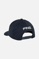 Ping Tour Classic Cap in Navy, leicht gepolsterte Kappe mit gebogenem Schirm, ideal für Golf und Freizeit.