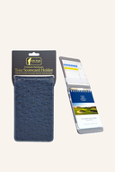 Golfscorekartenhalter in Ostrich-Optik, navyblau, von Golfers Paradise, eleganter Geschenkartikel für Golfliebhaber.