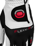 Golfhandschuh von Zoom mit Velcro-Verschluss und Print-Design, ideal für Tour- und Freizeit-Golfspieler.