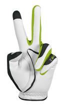 Golfhandschuhe von Zoom mit Peace-Print, weiches Material und bequeme Passform für optimalen Griff beim Golfspielen.