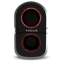 Zoom Focus S2 Laser, frontansicht des Lasergeräts mit schwarzem Gehäuse und Bedienelementen
