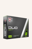 Wilson Duo Soft Golfbälle, grüne Standardbälle, 12er Pack, weiche und langlebige Golfbälle für präzise Schläge.