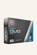Wilson Duo Soft Golfbälle, weiche Damen-Golfbälle im 12er-Pack, mit glatter Oberfläche und hellem Design.