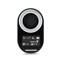Zoom Focus D Fahrradbrille mit schwarzem Rahmen und reflektierenden Gläsern, Rückseite mit Logo bedruckt